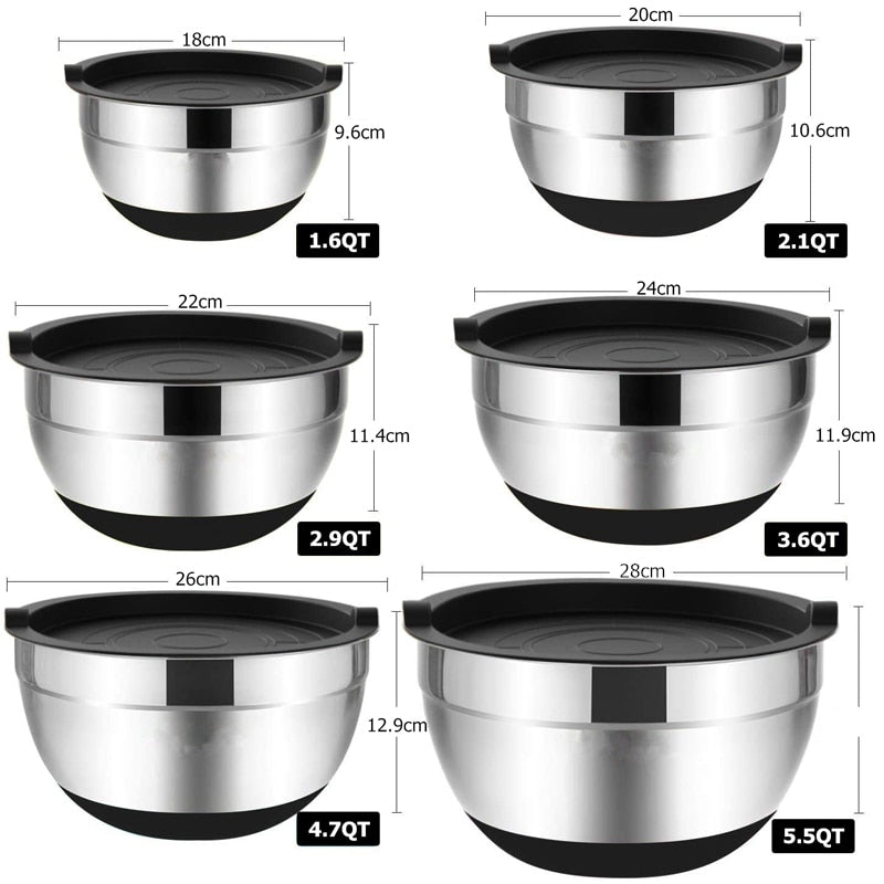 6 Pcs Mixing Bowls with Lids - Whizmeal : To inspire a healthy you - rethinking lifestyle with the world of food