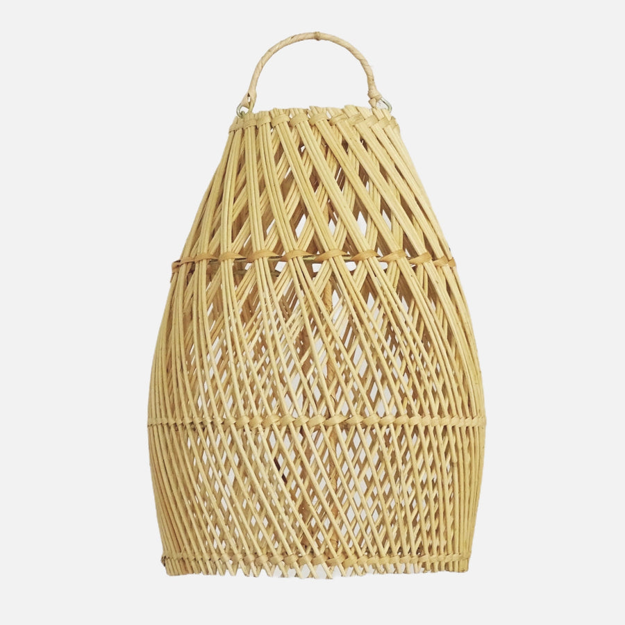 Ayana Rattan Lampshade Natural Cross - L - Suitable for Bedroom, Living Room and Kitchen - Whizmeal : Live a healthier life by taking care of Mother Earth