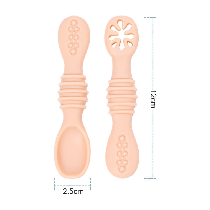 Baby Spoon Fork Set Food Grade Silicone Sticky Spoon Children Cutlery Training Spoon Feeding Tableware Soft Kitchen Accessories - Whizmeal : Inspire a healthy you