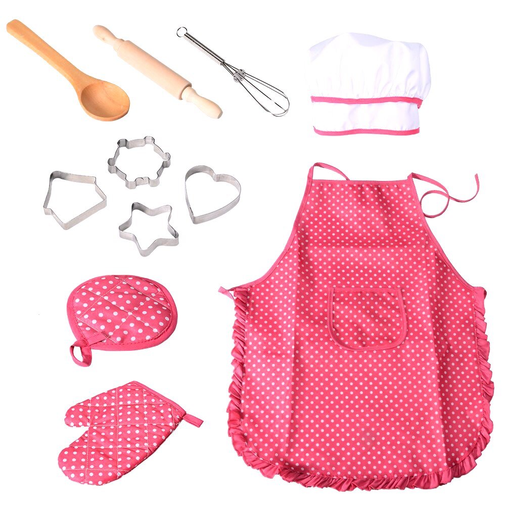 Children's Cake Cooking Apron Tool Set 11 Piece Set - Whizmeal : Inspire a healthy you