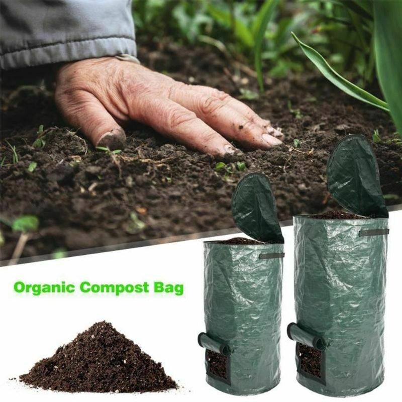 Collapsible Garden Yard Compost Bag with Lid Environmental Organic Ferment Waste Collector - Whizmeal : To inspire a healthy you - rethinking lifestyle with the world of food