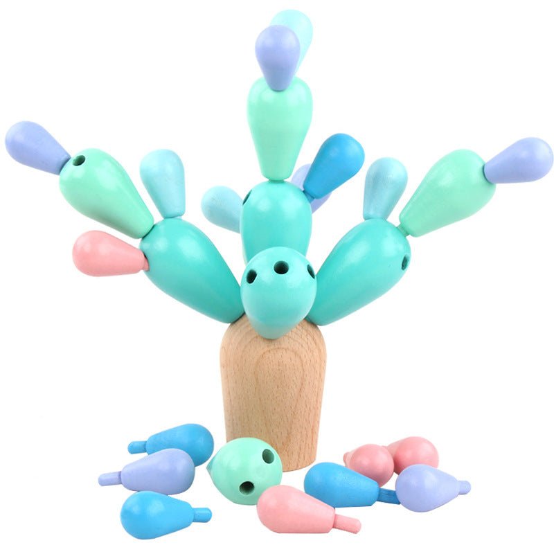 Early Education Wooden Balancing Cactus Toy Removable Building Blocks for Baby Kids Developmental Intelligence Toy - Whizmeal : Inspire a healthy you
