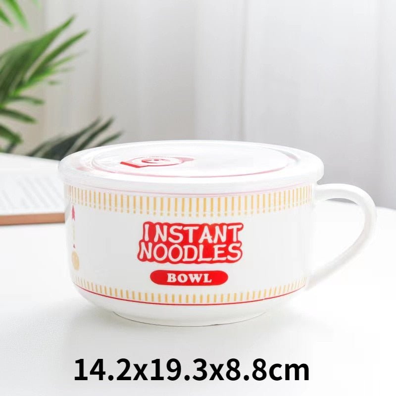 Japanese Noodle Ceramic Cup Bowl with Cover - Whizmeal : To inspire a healthy you - rethinking lifestyle with the world of food