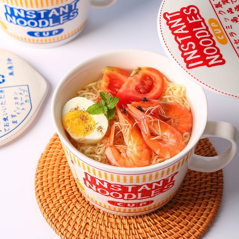Japanese Noodle Ceramic Cup Bowl with Cover - Whizmeal : To inspire a healthy you - rethinking lifestyle with the world of food