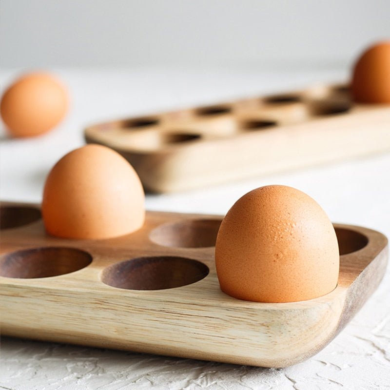 Kitchen Containers Acacia Wood Double-Row Egg Storage Box - Whizmeal : To inspire a healthy you - rethinking lifestyle with the world of food