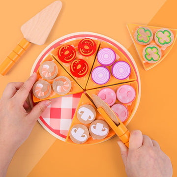 Play House Wooden Toy Combination Simulation Vegetable Pizza - Whizmeal : Inspire a healthy you