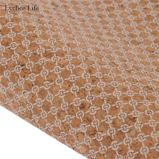 Lychee Life 16 Styles Vintage Star Flower Printed Synthetic Leather Fabric Soft Cork Sewing Leather For Bags Garment Diy Crafts - Whizmeal : Together we shape a healthier generation