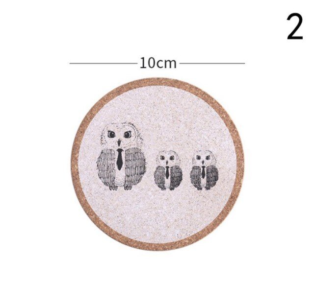Cork Drink Coasters Tea Coffee Absorbent Round Cup Mat Table Decor Home Non-slip - Whizmeal : Together we shape a healthier generation