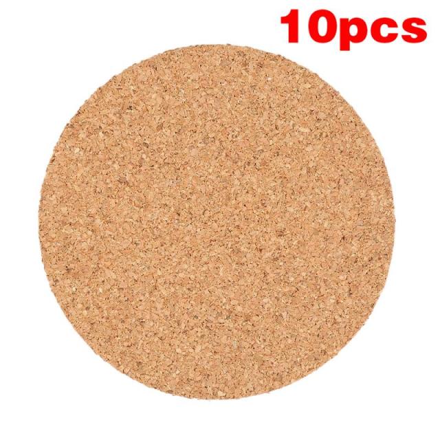 50Pcs Handy Round Shape Dia 9cm Plain Natural Cork Coasters Wine Drink Coffee Tea Cup Mats Table Pad For Home Office Kitchen New - Whizmeal : Together we shape a healthier generation