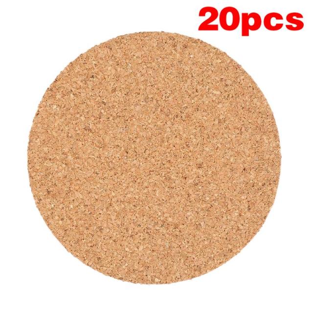 50Pcs Handy Round Shape Dia 9cm Plain Natural Cork Coasters Wine Drink Coffee Tea Cup Mats Table Pad For Home Office Kitchen New - Whizmeal : Together we shape a healthier generation