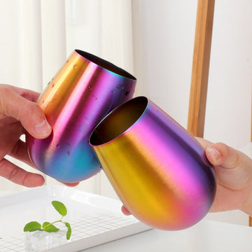 500ml Stainless Steel Beer Wine Cup Rose Gold Beer Tumbler Cocktail Juice Milk Cup Metal Drinking Mug for Bar Outdoor Drinkware - Whizmeal : Together we shape a healthier generation