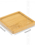Wooden Bamboo Geometry Flower Planters Tray Serving Tray Tea Cup Saucer Trays Fruit Plate Storage Pallet Plate Decoration - Whizmeal : Together we shape a healthier generation