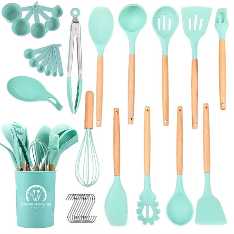Silicone Cooking Cutlery Set of 34 Pieces - Whizmeal : To inspire a healthy you - rethinking lifestyle with the world of food