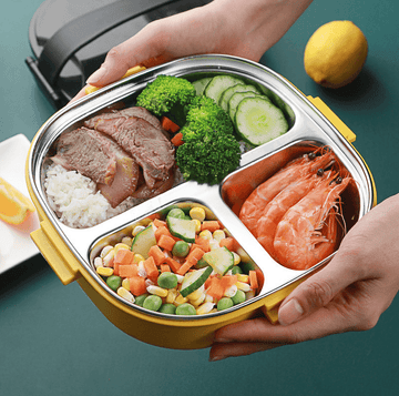 Stainless steel three grid lunch box - Whizmeal : To inspire a healthy you - rethinking lifestyle with the world of food