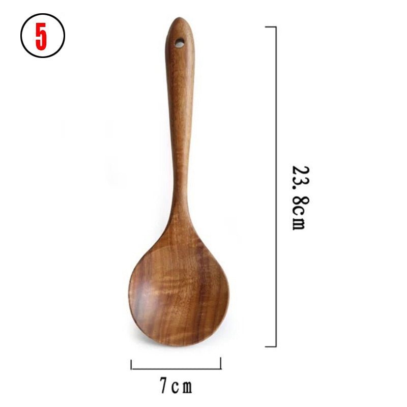 Thailand Teak Natural Wood Tableware Spoon - Whizmeal : To inspire a healthy you - rethinking lifestyle with the world of food