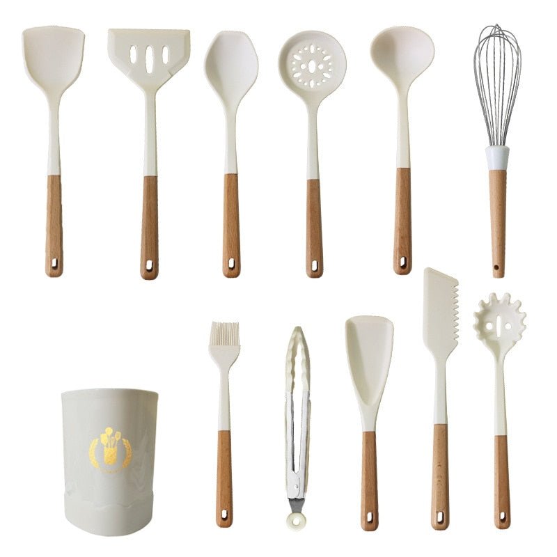 White Silicone Kitchenware Utensils Set - Whizmeal : To inspire a healthy you - rethinking lifestyle with the world of food