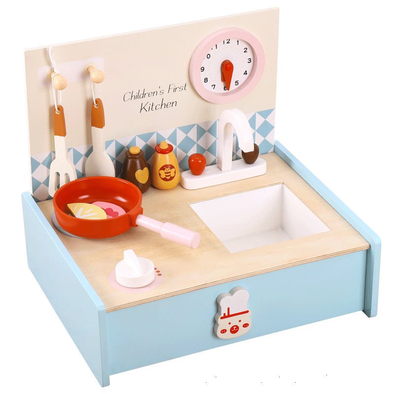 Wooden Chef's Pretend Play Mini Kitchen Set for Toddlers And Kids Ages 3+ - Whizmeal : Inspire a healthy you