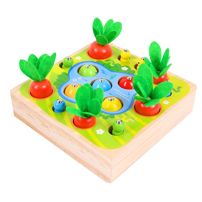 Wooden Montessori Fishing Game & Carrot Sorting Toys for Toddlers 1-3 - Whizmeal : Inspire a healthy you