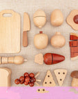 Wooden Play food Kitchen Accessory With Cutting Fruit And Vegetables Set - Multi - Pretend Play Accessories For Toddlers And Kids Ages 3+ - Whizmeal : Inspire a healthy you