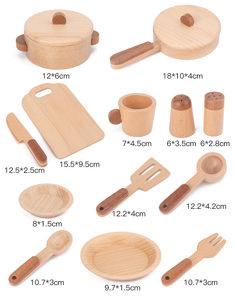 Wooden Play food Kitchen Accessory With Cutting Fruit And Vegetables Set - Multi - Pretend Play Accessories For Toddlers And Kids Ages 3+ - Whizmeal : Inspire a healthy you