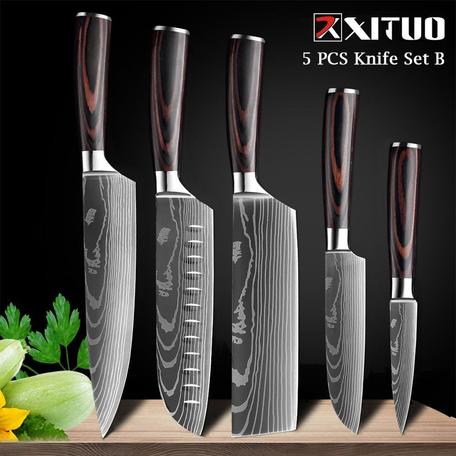 XITUO Chef knife 1-10 Pcs Set Kitchen Knives - Whizmeal : To inspire a healthy you - rethinking lifestyle with the world of food